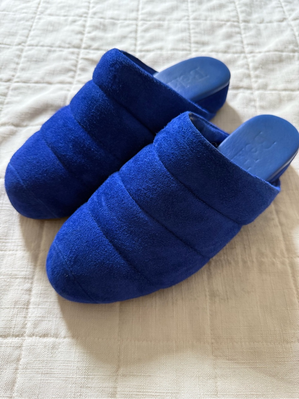 Beklina Quilted Slip-On Mules in Bold Blue